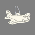 Paper Air Freshener Tag W/ Tab - Twin Engine Airplane